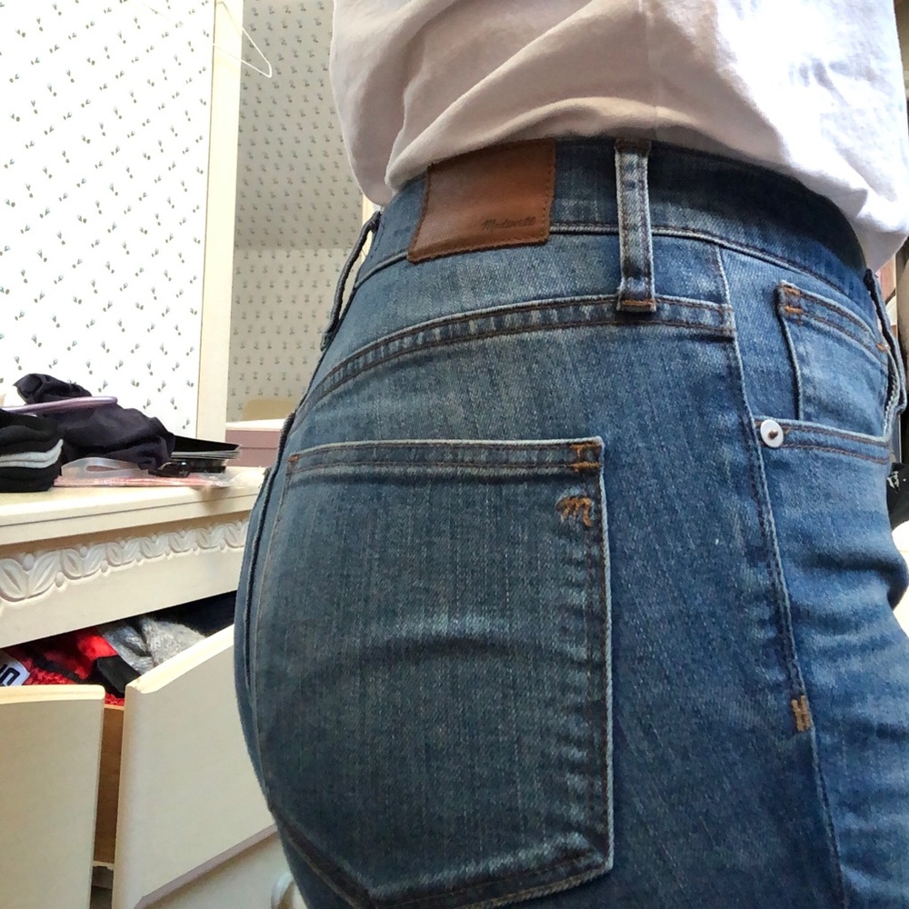 Madewell blue skinny jeans